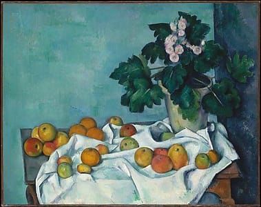 Artwork Title: Still Life With Apples And A Pot Of Primroses