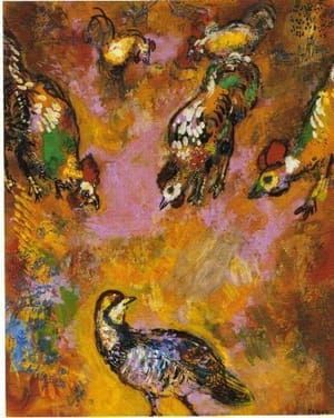 Artwork Title: La Perdrix Et Les Coqs