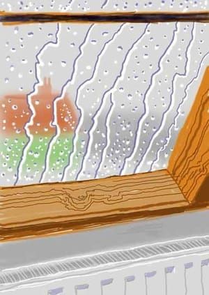 Artwork Title: Rain on the Studio Window