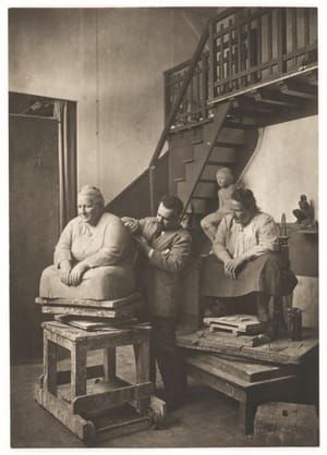 Artwork Title: Gertrude Stein posing for Jo Davidson