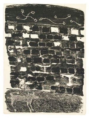 Artwork Title: Dog Taking A Pee On The Wall (chien Pissant Au Mur),