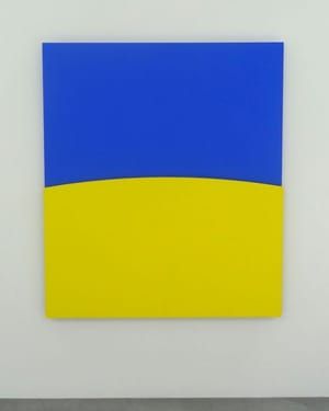 Artwork Title: “Yellow Relief Over Blue”