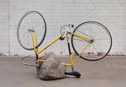 Artwork Title: Stone with Bicycle