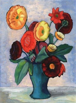 Artwork Title: Dahlias)