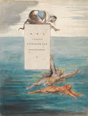 Artwork Title: The Poems of Thomas Gray, Design 7, “Ode on the Death of a Favourite Cat”