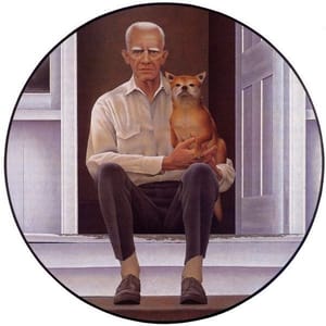 Artwork Title: My Father with His Dog