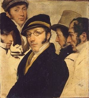 Artwork Title: Self Portrait in a Group of Friends