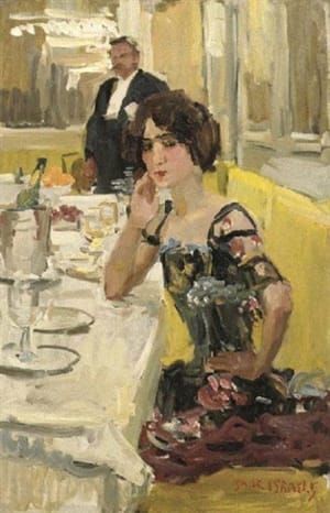Artwork Title: A Table au Restaurant Le Perroquet, Paris