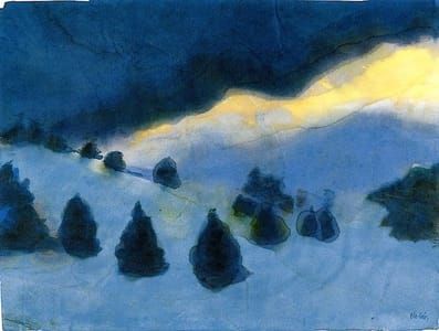 Artwork Title: Mountain Landscape (also known as Mountain Landscape with Snow and Firs)