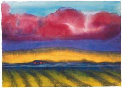 Artwork Title: Marschlandschaft mit Bauernhof