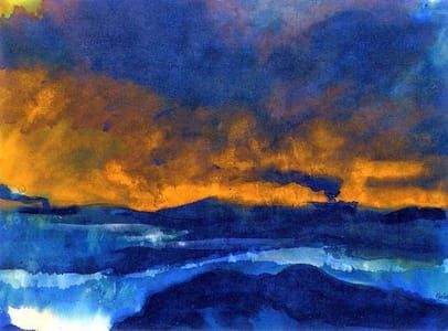 Artwork Title: The Sea with Steamships under a Yellow Sky