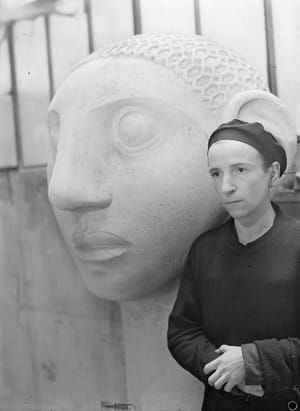 Artwork Title: Anton Prinner next to one of his works