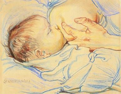 Artwork Title: Motherhood - a child at the breast