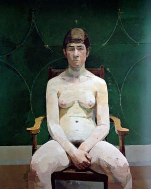 Artwork Title: Nude with Green Background