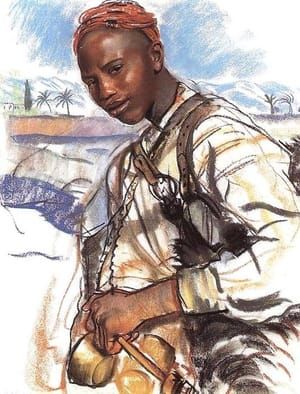 Artwork Title: Water Carrier. Marrakech