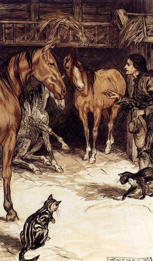 Artwork Title: Gulliver Visiting With the Houynhnms