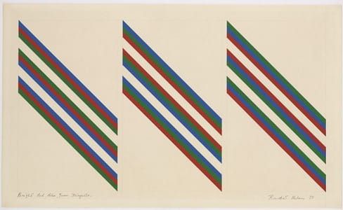 Artwork Title: ‘Bright red, blue, green diagonals
