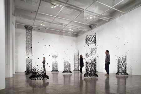 Artwork Title: Columns of Suspended Charcoal