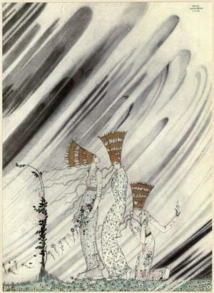 Artwork Title: Just as they bent down to take the rose a big dense snow-drift came and carried them away