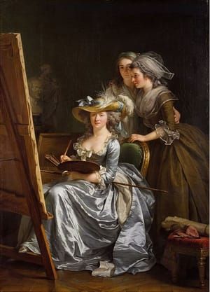 Artwork Title: Self Portrait with Two Pupils