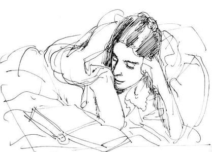 Artwork Title: Renia czytajaca (Renia Reading)