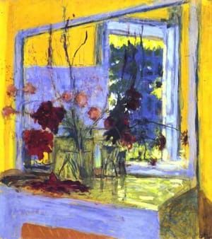Artwork Title: Flowers on a fireplace in Clayes