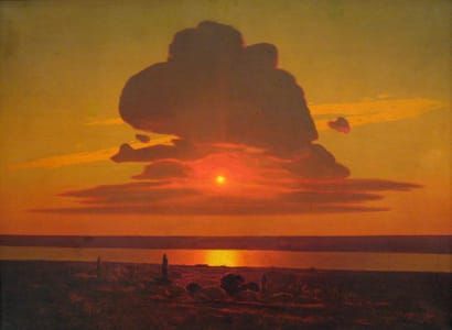 Artwork Title: Red Sunset on the Dnieper