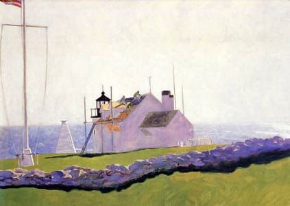 Artwork Title: Shingling The Lighthouse