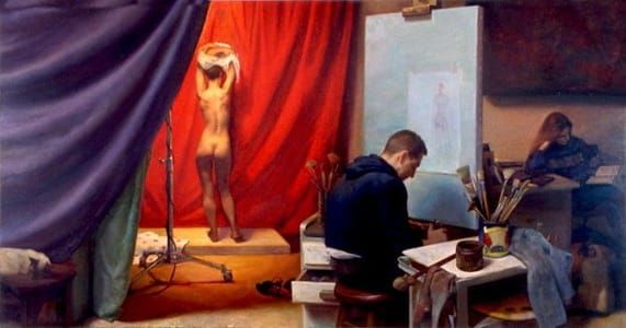 Artwork Title: Self Portrait with model