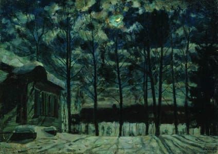 Artwork Title: Ветреная зимняя ночь (Windy Winter Night)
