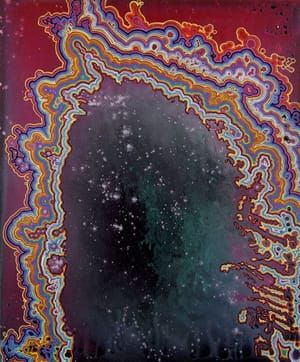 Artwork Title: Aura/Arch, Acrylic on wood panel