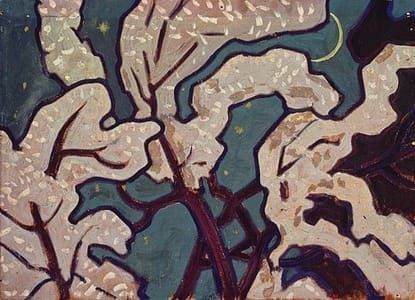 Artwork Title: Oaks at Night Circa 1915