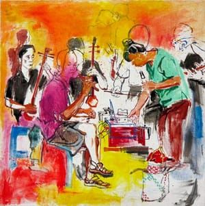 Artwork Title: Little street concert