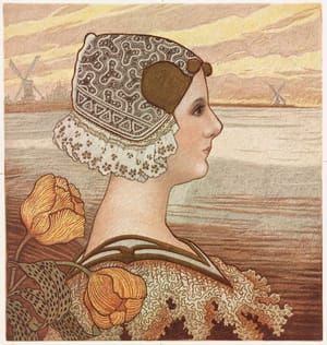 Artwork Title: Dutch Lady with Tulips