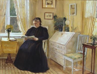 Artwork Title: Woman Reading in the Salon Room