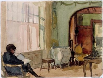 Artwork Title: The Artist's Son Erik Edelfelt at home in Kilo