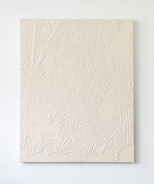 Artwork Title: White Jungle with extinct parrots
