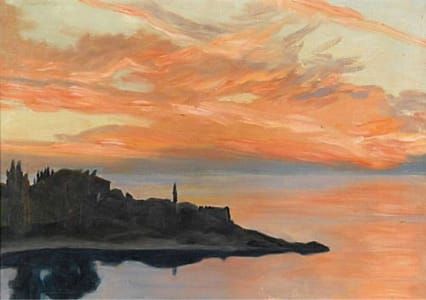 Artwork Title: Evening at San Vigilio from the Quarry