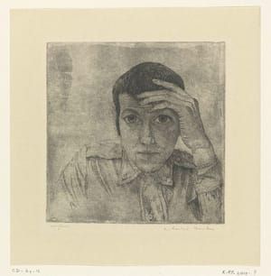Artwork Title: Zelfportret met hand op voorhoofd