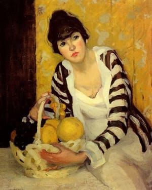 Artwork Title: Girl in Striped Jacket