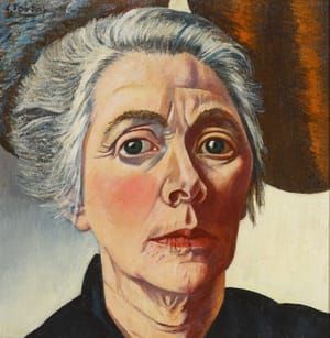 Artwork Title: Zelfportret Met Paletten (Self Portrait with Palettes)
