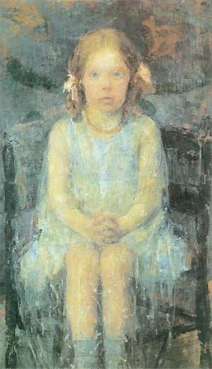 Artwork Title: Dziewczynka z różowymi wstążkami (Girl with Pink Ribbons)