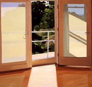 Artwork Title: Door with Shades to Porch,      April