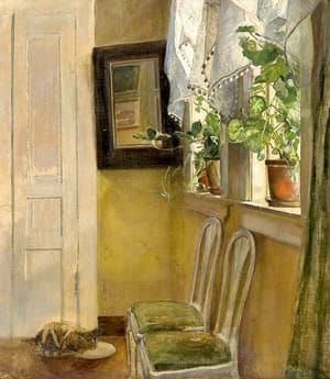 Artwork Title: Interior with Cat