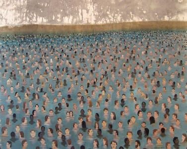 Artwork Title: Gathering at Lake Popular