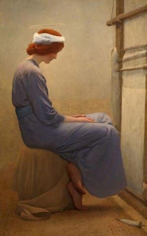 Artwork Title: Mary at the Loom