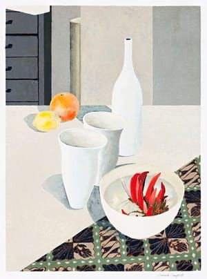 Artwork Title: Ceramics with Coral Flower