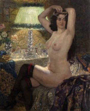 Artwork Title: Зеленая лампа (Green Lamp)