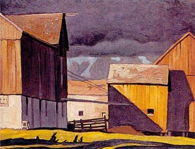 Artwork Title: Barns at Twelve Mile Lake