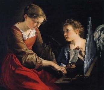Artwork Title: Santa Cecilia com um anjo